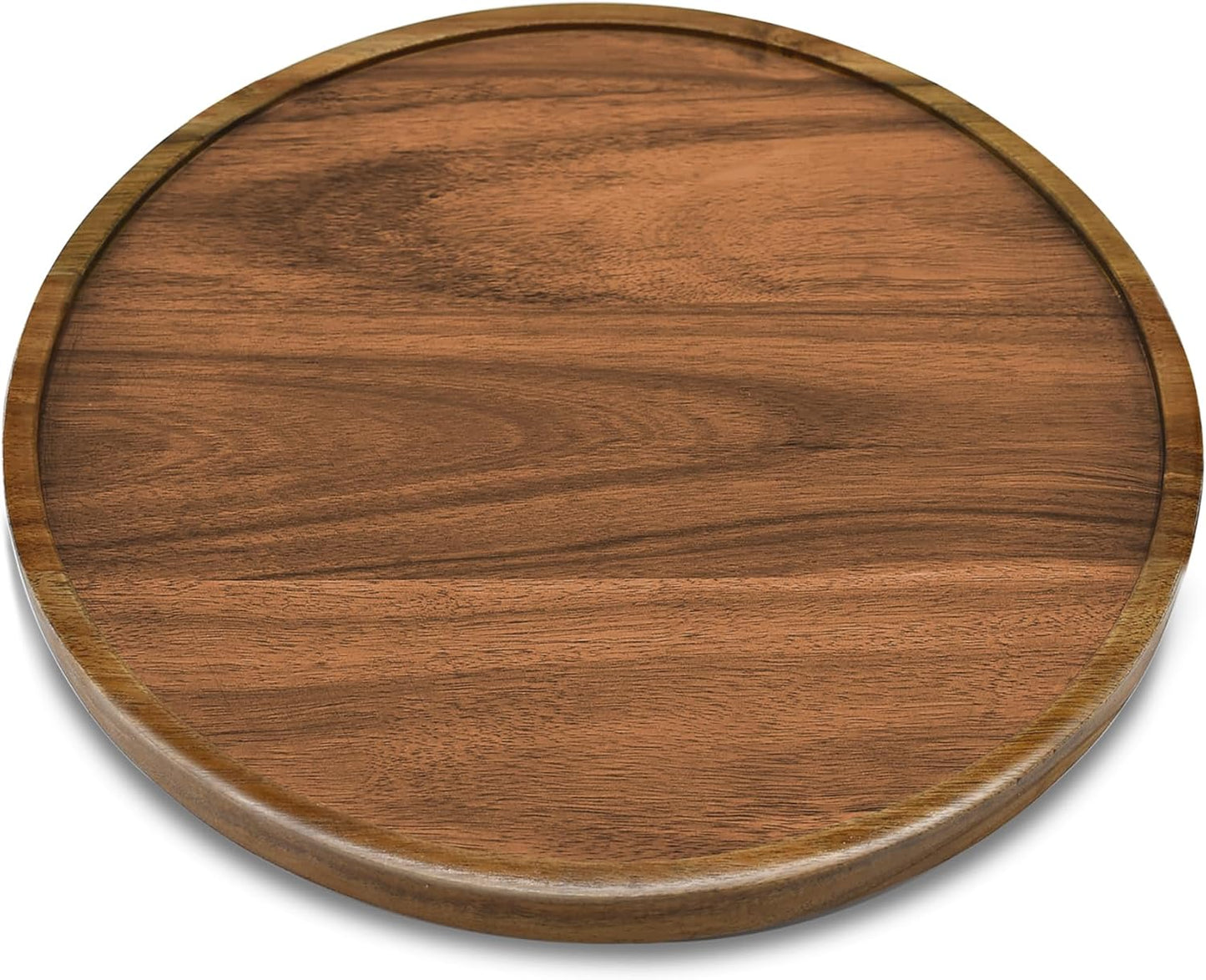 Personalized 12" Acacia Wood Lazy Susan — Custom Etched Name, Quote, or Design | Made to Order