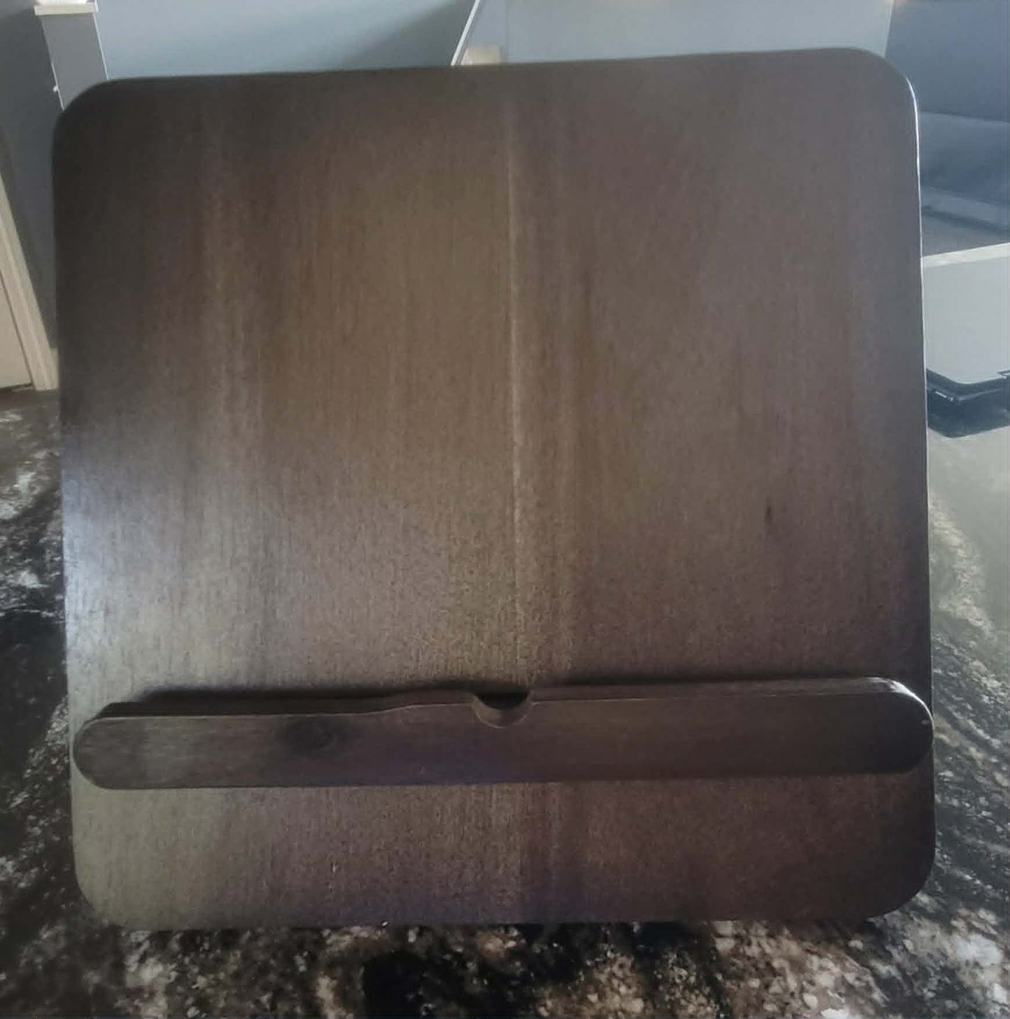 Personalized Wood Cookbook Stand — Custom Etched Recipe Holder | Name, Quote, or Design