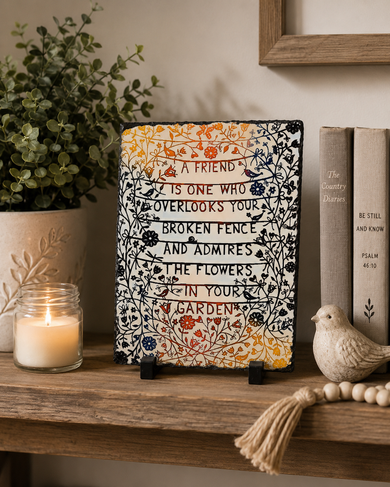 A Friend Sublimated Slate – Heartfelt Friendship Gift