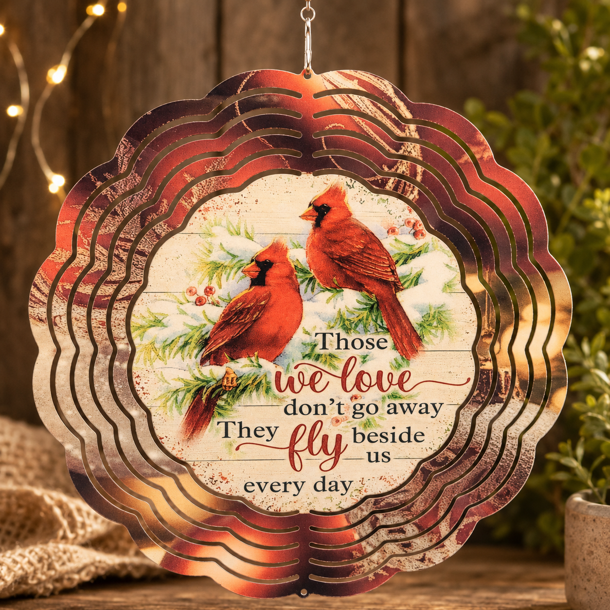 Those We Love Cardinal Wind Spinner – Memorial Garden Gift