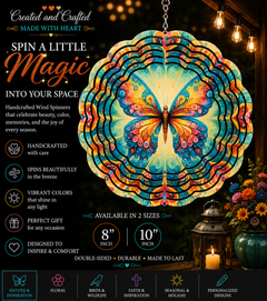 Butterfly wind spinner