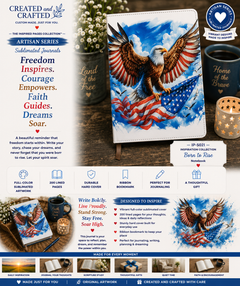 Patriotic Eagle American Flag Journal - A5 Notebook Gift for Veterans