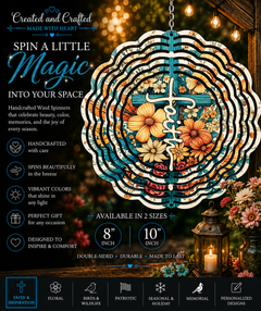 FAITH Wind Spinner – 8 Inch Inspirational Garden Gift