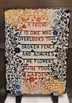A Friend Sublimated Slate – Heartfelt Friendship Gift
