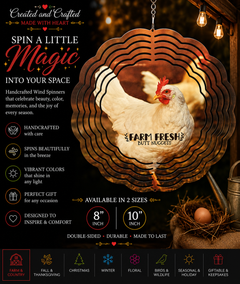 Butt Nugget Wind Spinner – 8 Inch Funny Garden Gift