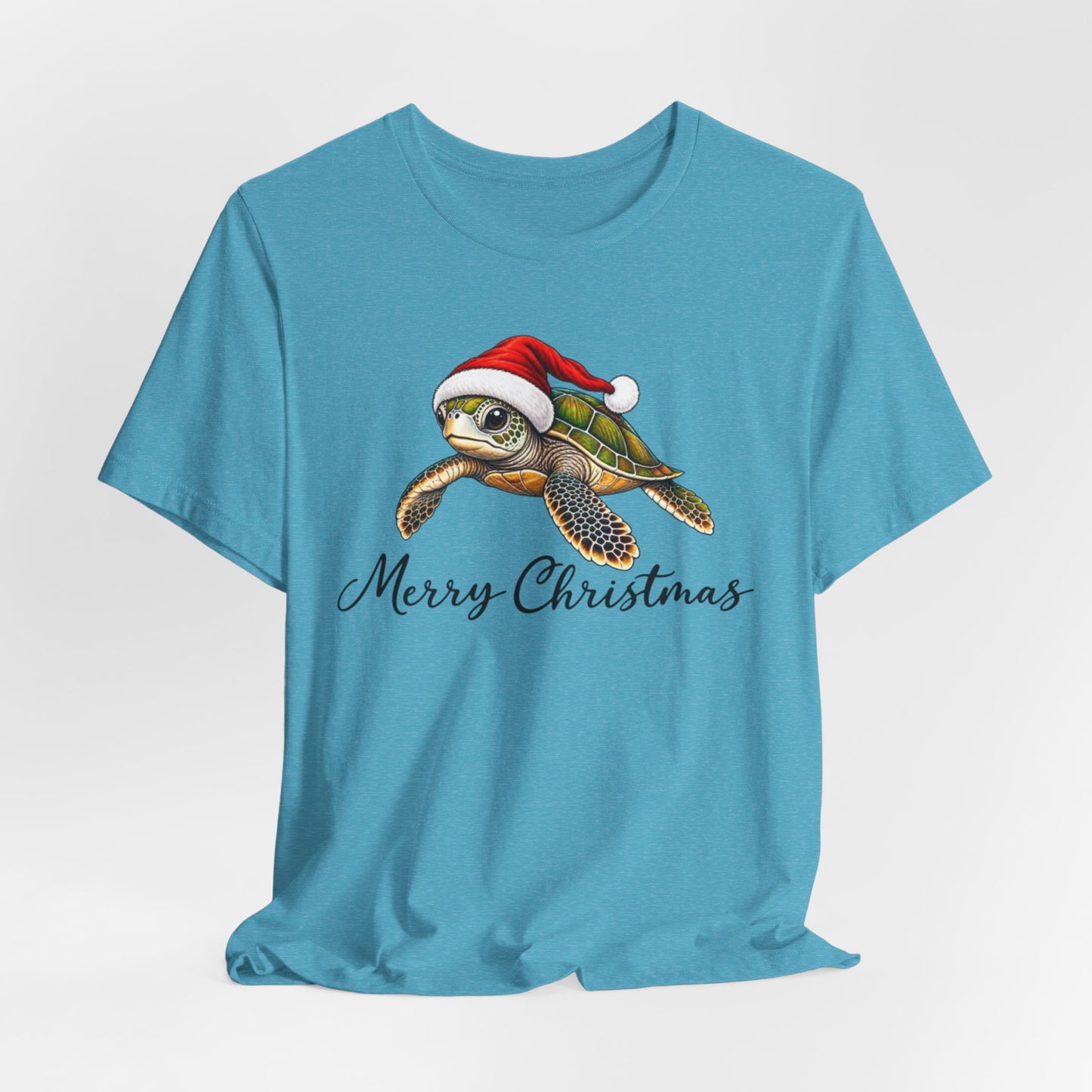 Christmas Turtle Tee - 'Merry Christmas' Sea Turtle Shirt