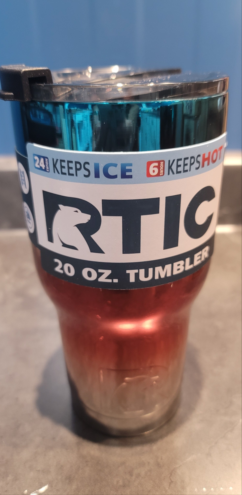 20 oz Rtic tumbler patriot metalic