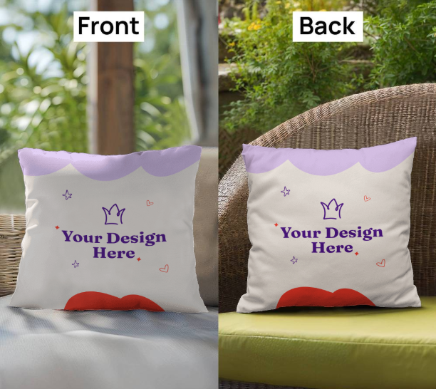 Personalized Indoor Outdoor Pillow – Custom Photo & Design Gift