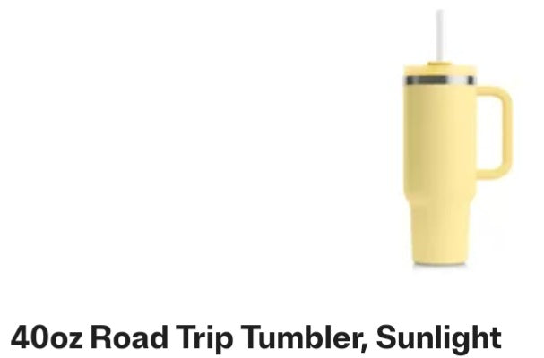 40 oz Rtic hot/cold tumbler Sunlight