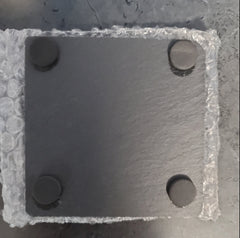 Set of 4 slate coasters square