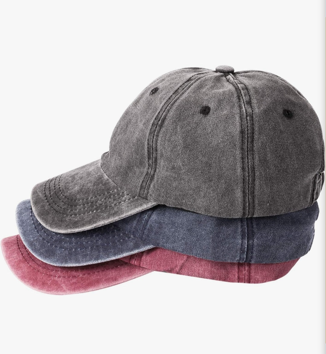 Personalized Etched Denim Baseball Hat – Custom Name Monogram Vintage Cap Gift