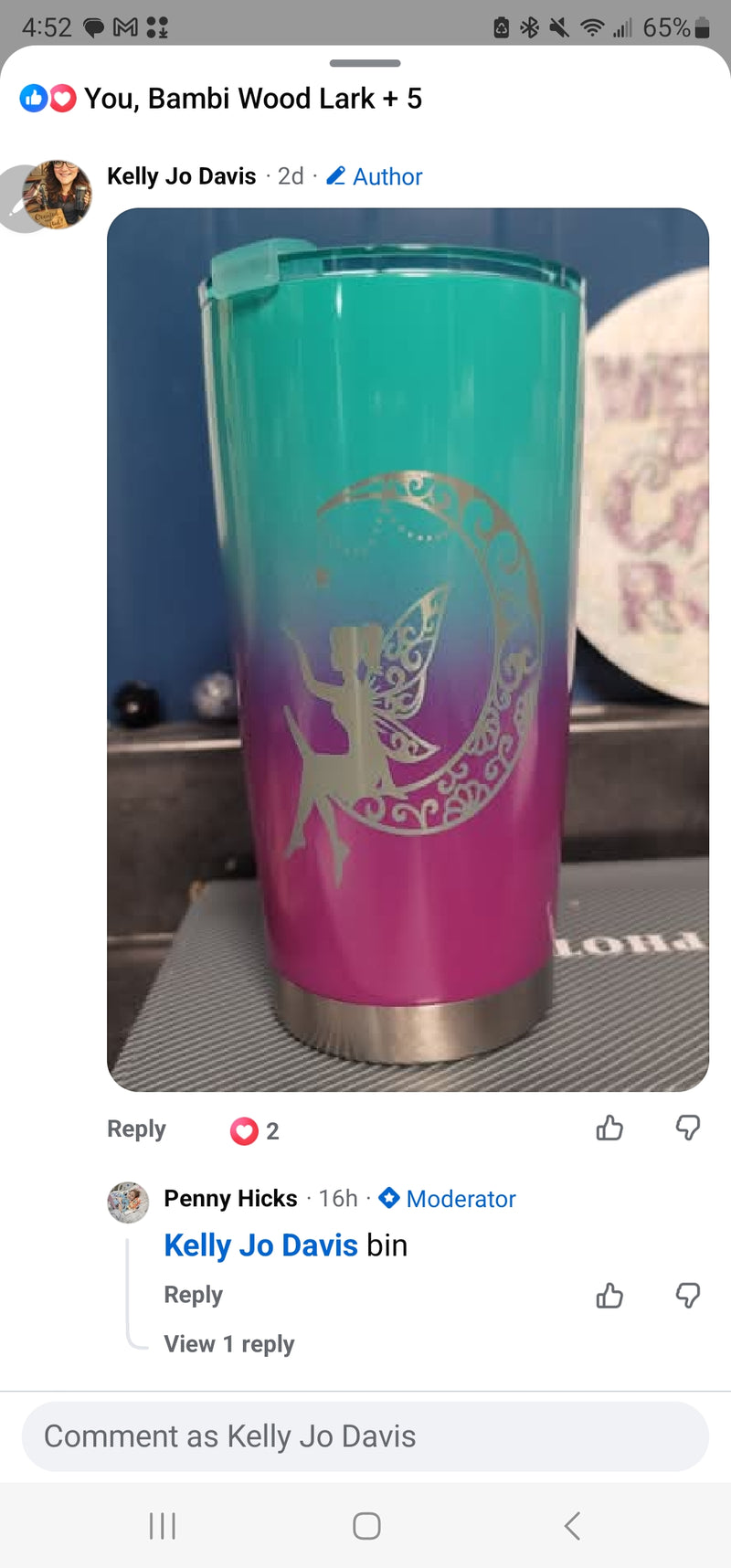 20 oz Tumbler fairy moon DEAL