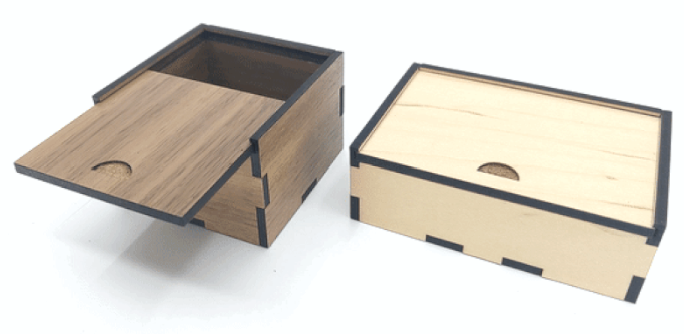Personalized Wooden Box with Sliding Lid