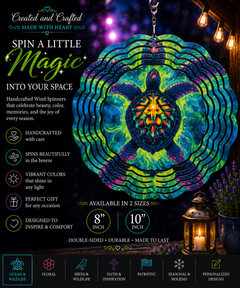 Turtle Wind Spinner – 8 Inch Garden Gift