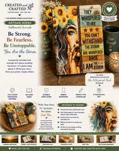 I Am the Storm Journal - Empowering Sunflower A5 Notebook Gift for Strong Women