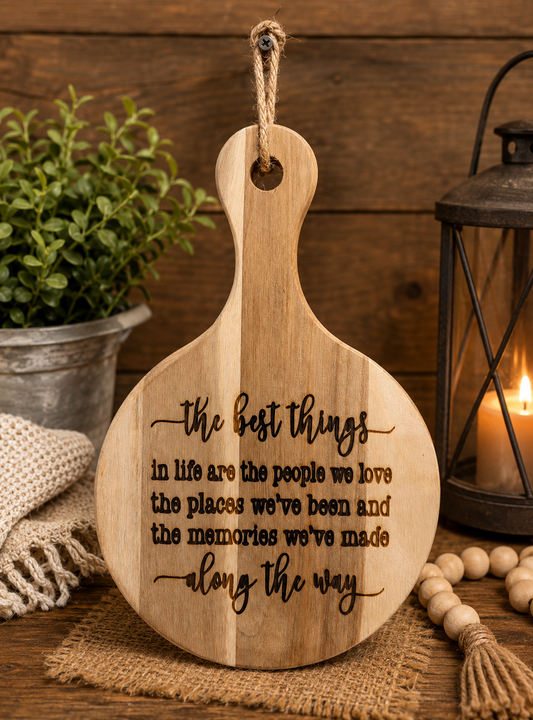 Hanging Wooden Board - The Best Things