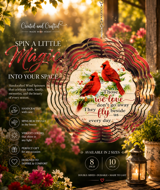 Those We Love Cardinal Wind Spinner – Memorial Garden Gift
