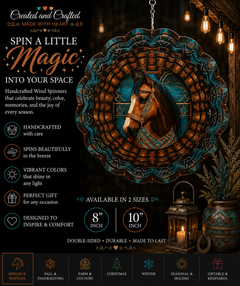 Turquoise Horse Wind Spinner – 8 Inch Garden Gift