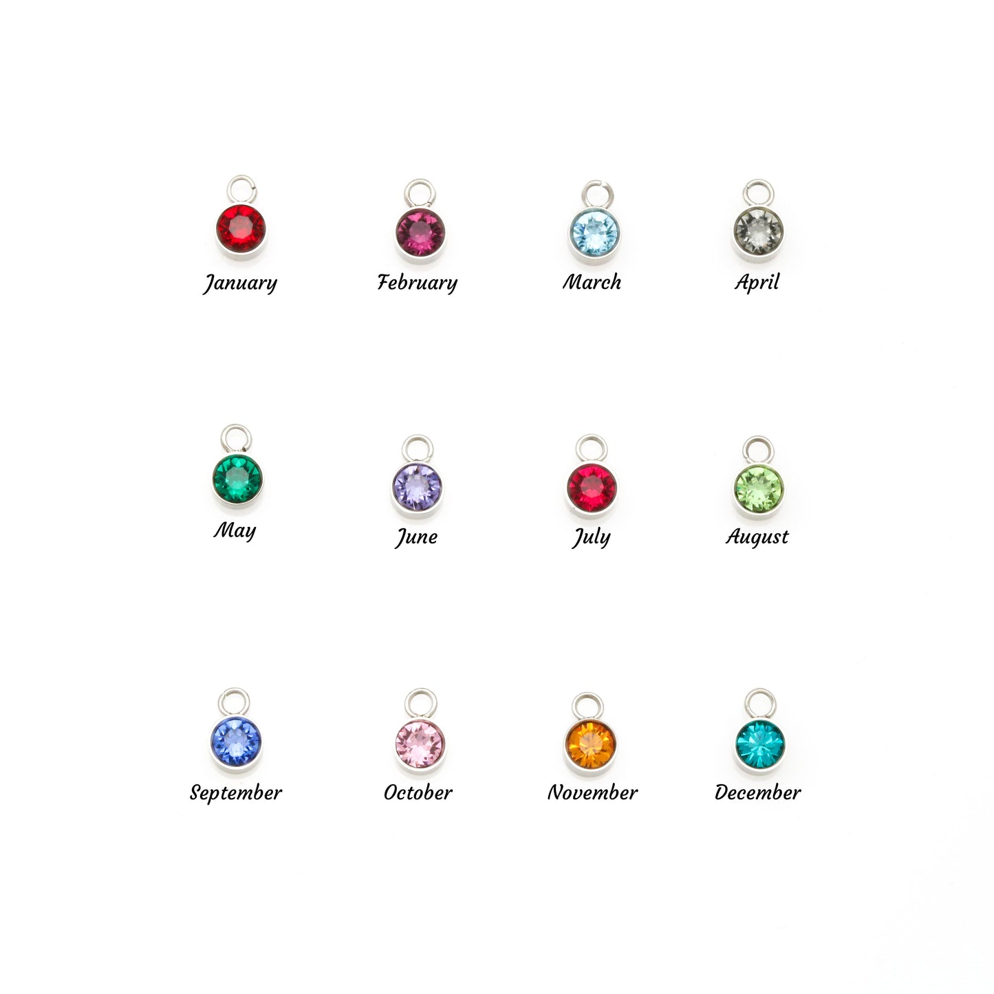 Personalized Name Necklace with Birthstone – Custom Cursive Gold or Silver Gift