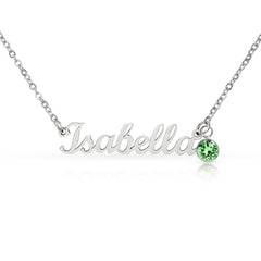 Custom Name Necklace with Birthstone