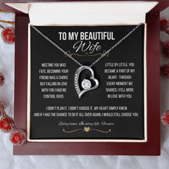 To My Beautiful Wife - Forever Love Necklace