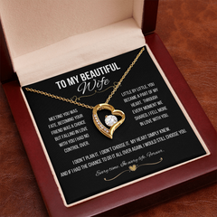 To My Beautiful Wife - Forever Love Necklace