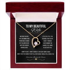 To My Beautiful Wife - Forever Love Necklace