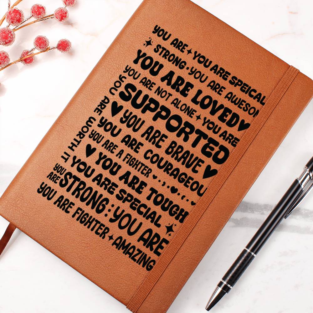 You Are a Fighter – Personalized Leather Journal Gift