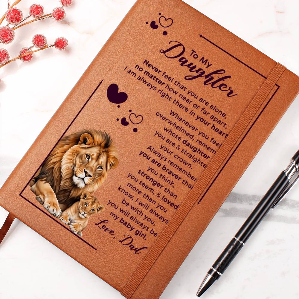 To My Daughter Your Crown – Personalized Leather Journal Gift
