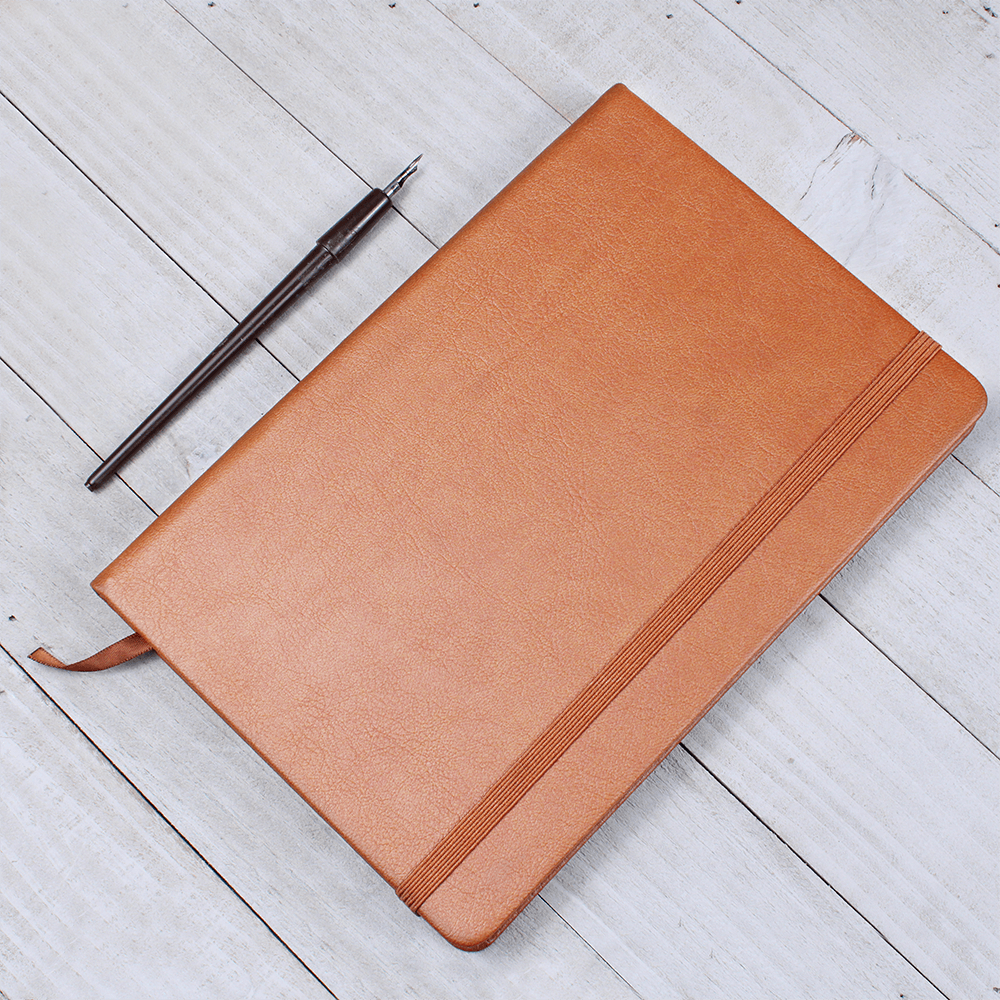 Personalized Graphic Leather Journal – Custom Design Vegan Notebook Gift