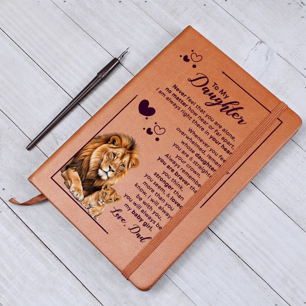 To My Daughter Your Crown – Personalized Leather Journal Gift