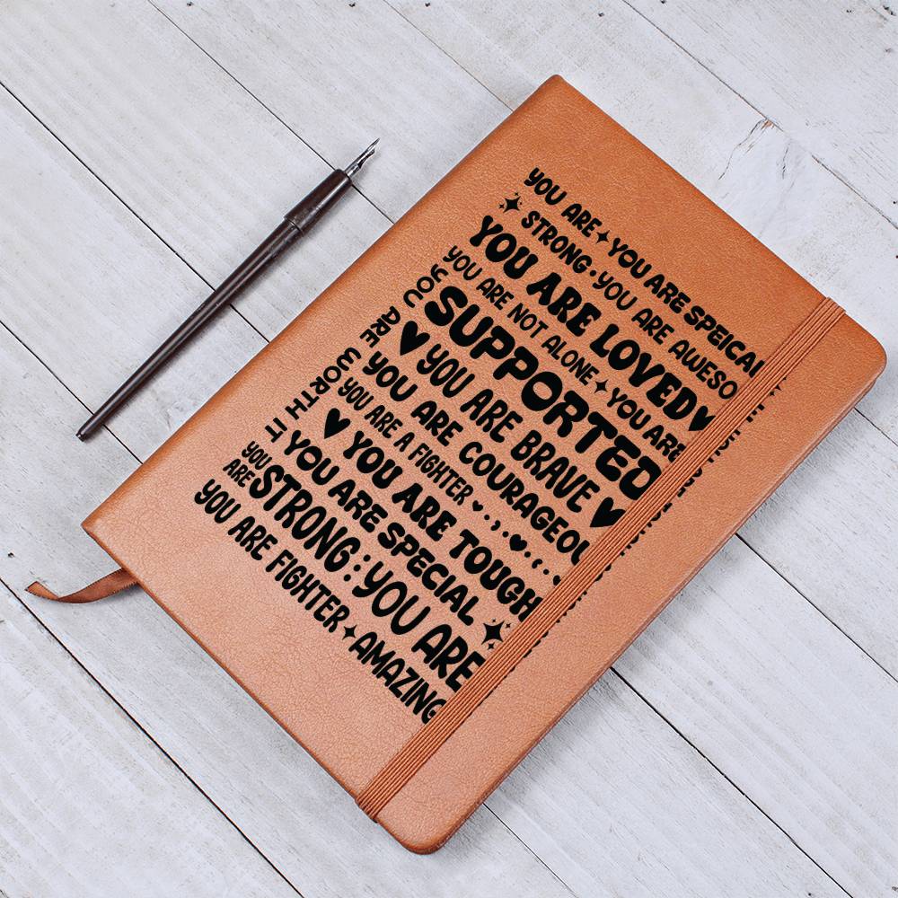 You Are a Fighter – Personalized Leather Journal Gift