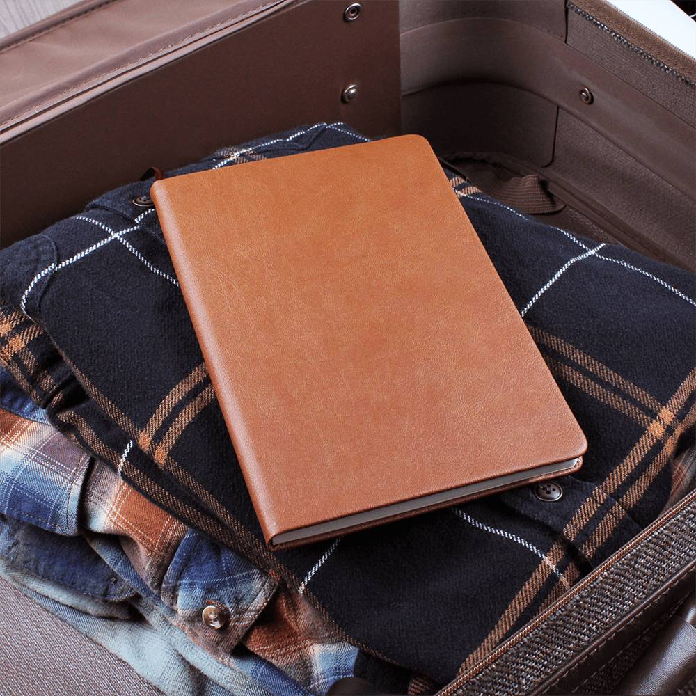 Personalized Graphic Leather Journal – Custom Design Vegan Notebook Gift