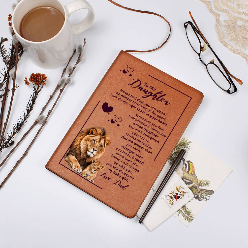 To My Daughter Your Crown – Personalized Leather Journal Gift
