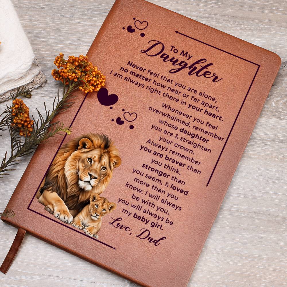To My Daughter Your Crown – Personalized Leather Journal Gift