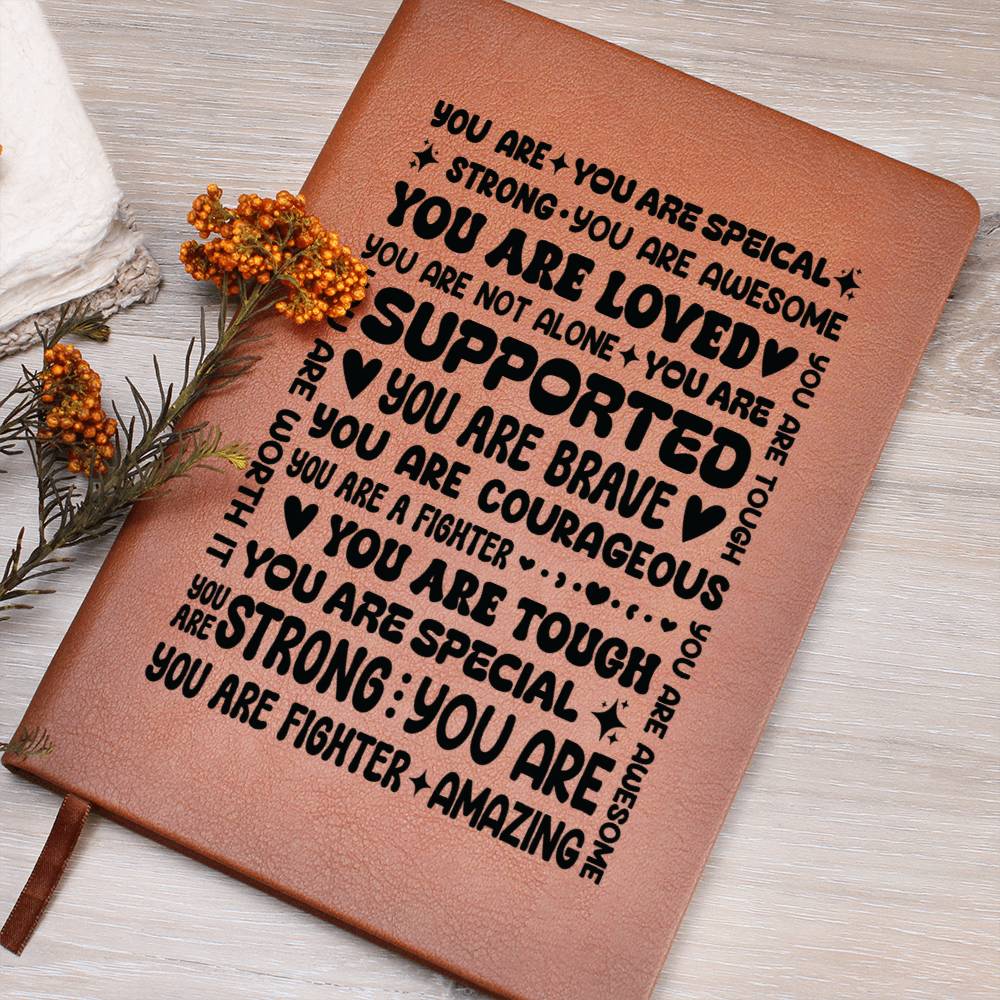 You Are a Fighter – Personalized Leather Journal Gift