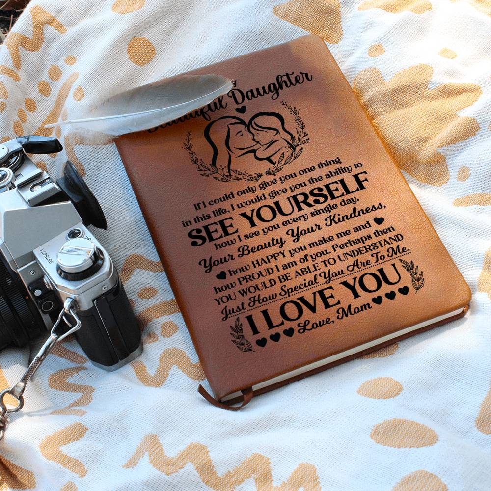 To My Beautiful Daughter – Personalized Leather Journal Gift