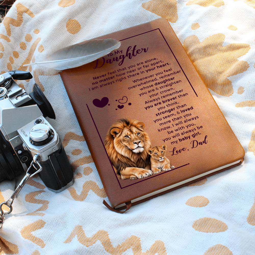 To My Daughter Your Crown – Personalized Leather Journal Gift