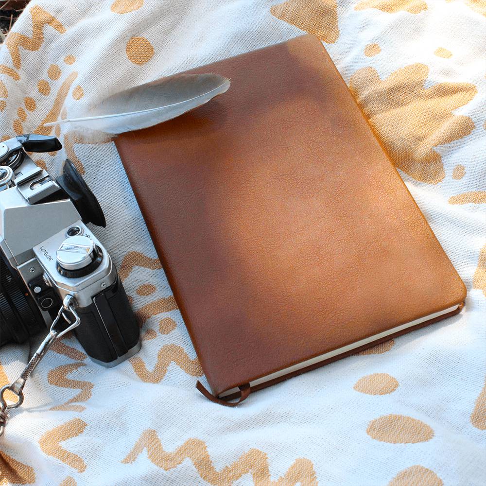 Personalized Graphic Leather Journal – Custom Design Vegan Notebook Gift