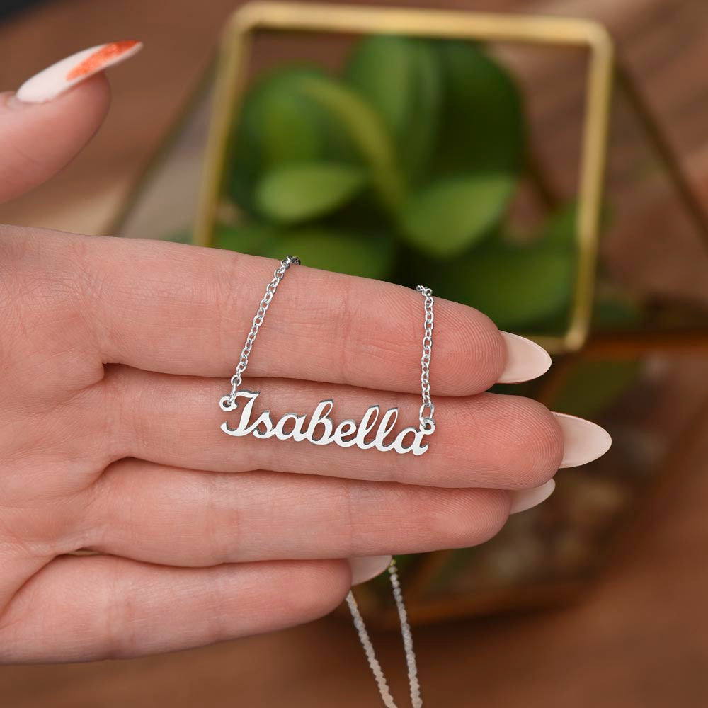 Personalized Classic Style Name Necklace – Custom Cursive Gold or Silver Gift