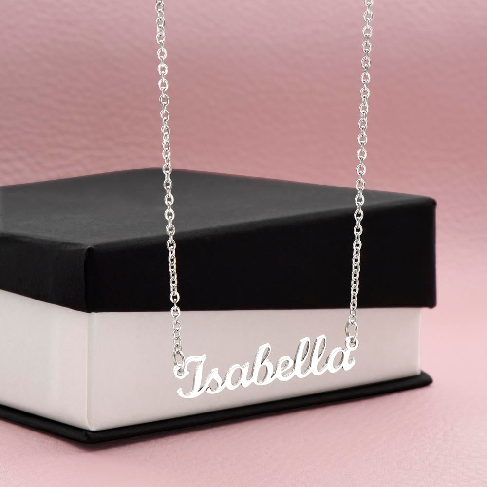 Personalized Classic Style Name Necklace – Custom Cursive Gold or Silver Gift