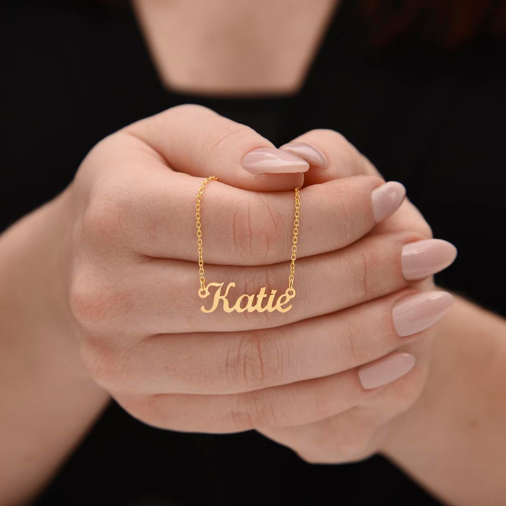 Personalized Classic Style Name Necklace – Custom Cursive Gold or Silver Gift
