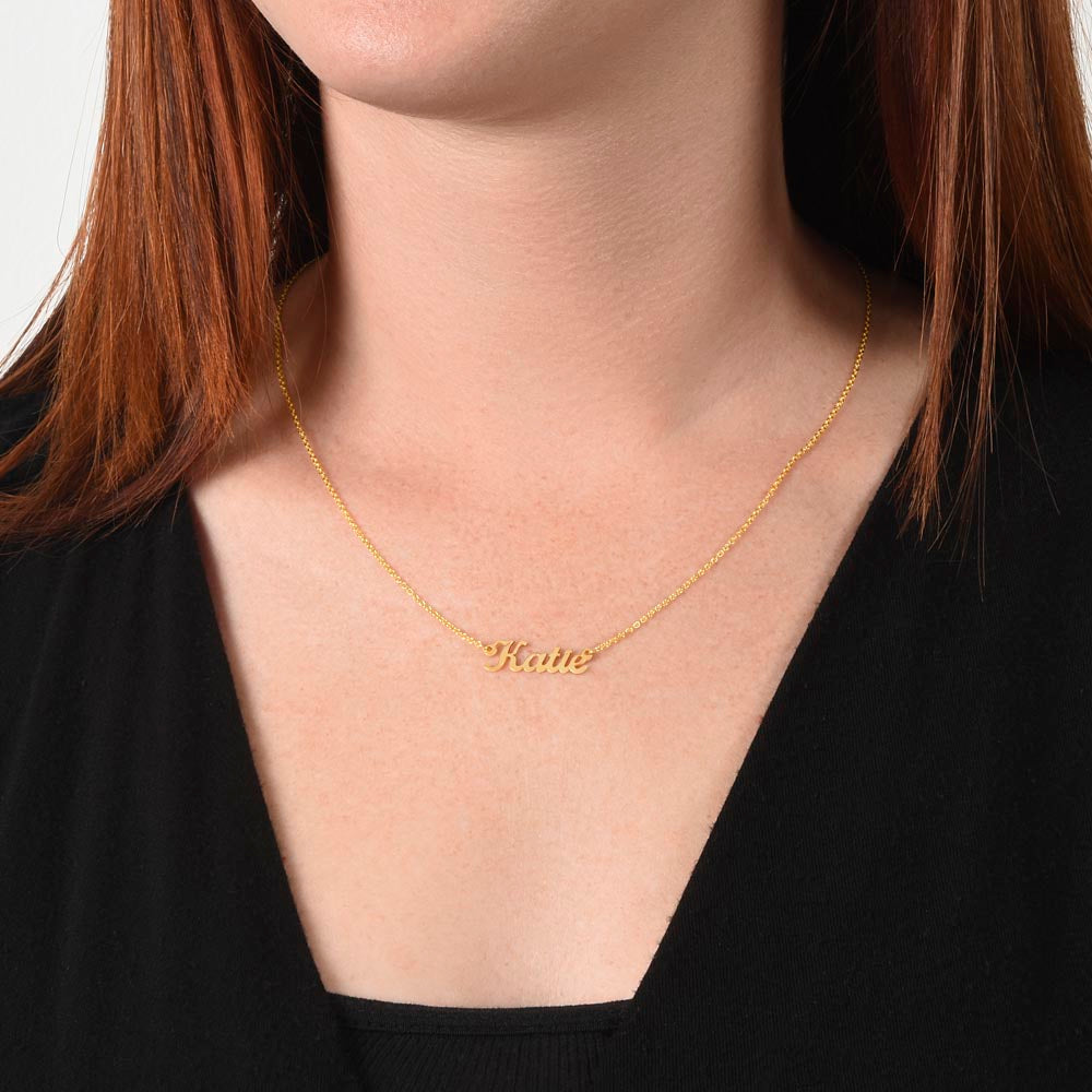 Personalized Classic Style Name Necklace – Custom Cursive Gold or Silver Gift