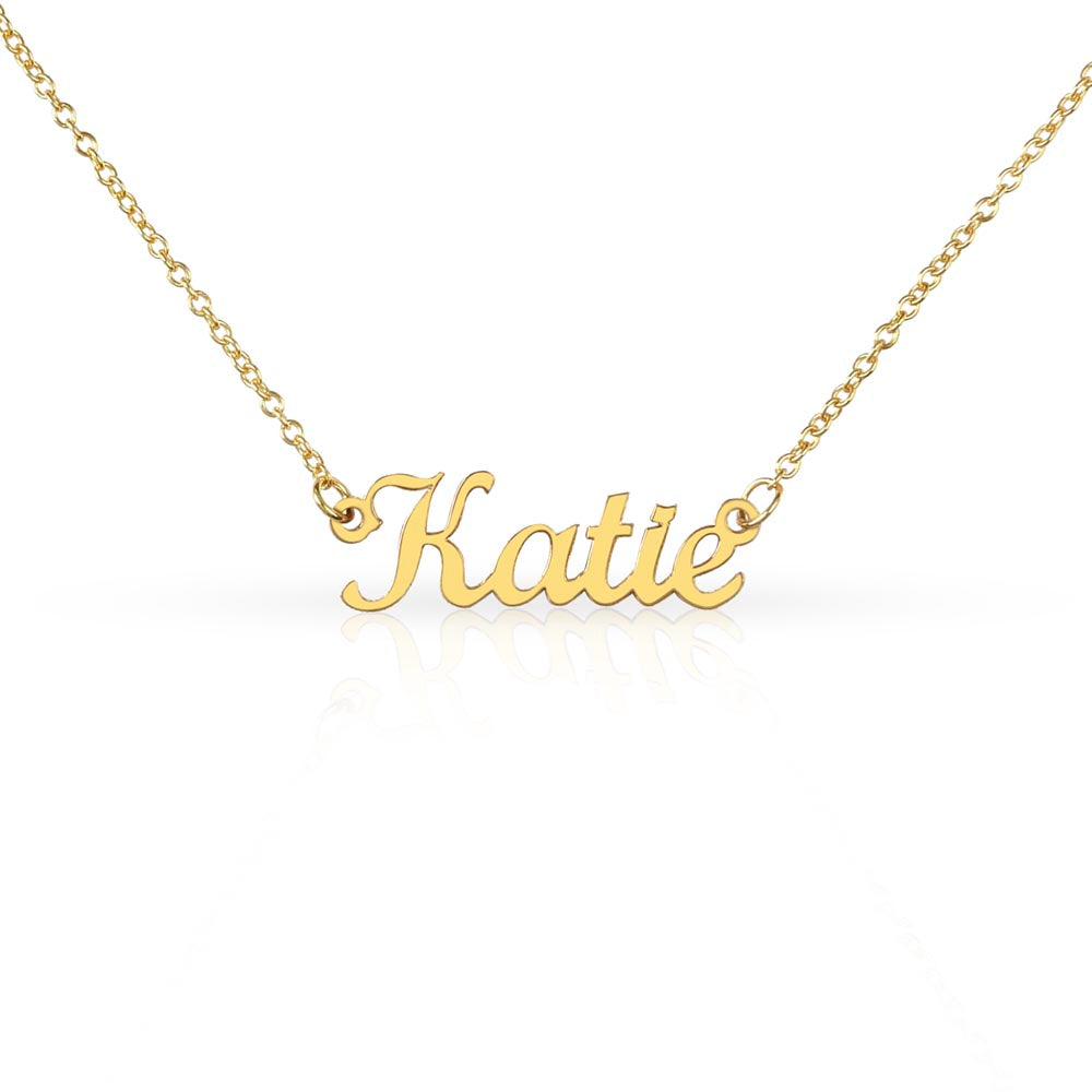 Personalized Classic Style Name Necklace – Custom Cursive Gold or Silver Gift
