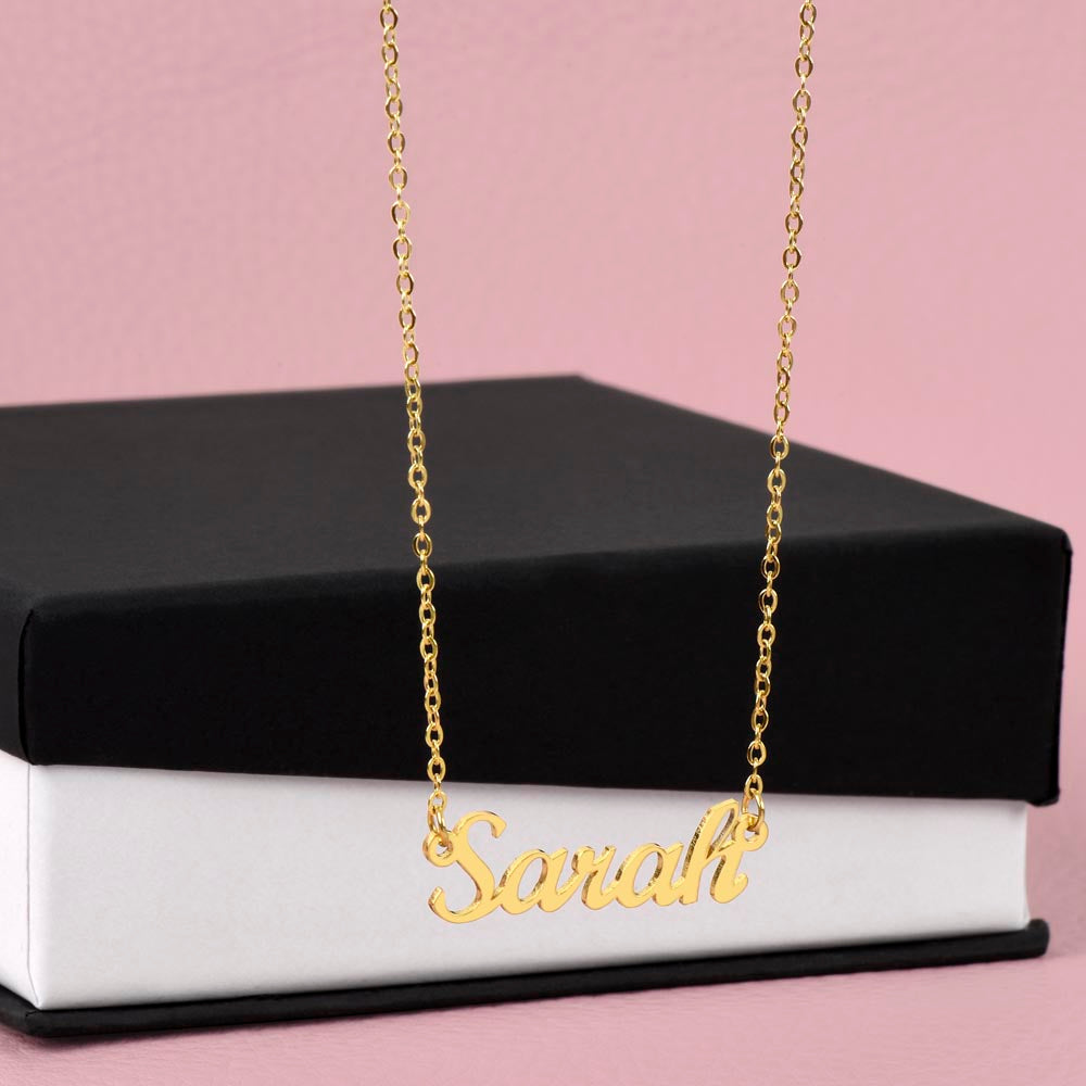 Personalized Classic Style Name Necklace – Custom Cursive Gold or Silver Gift