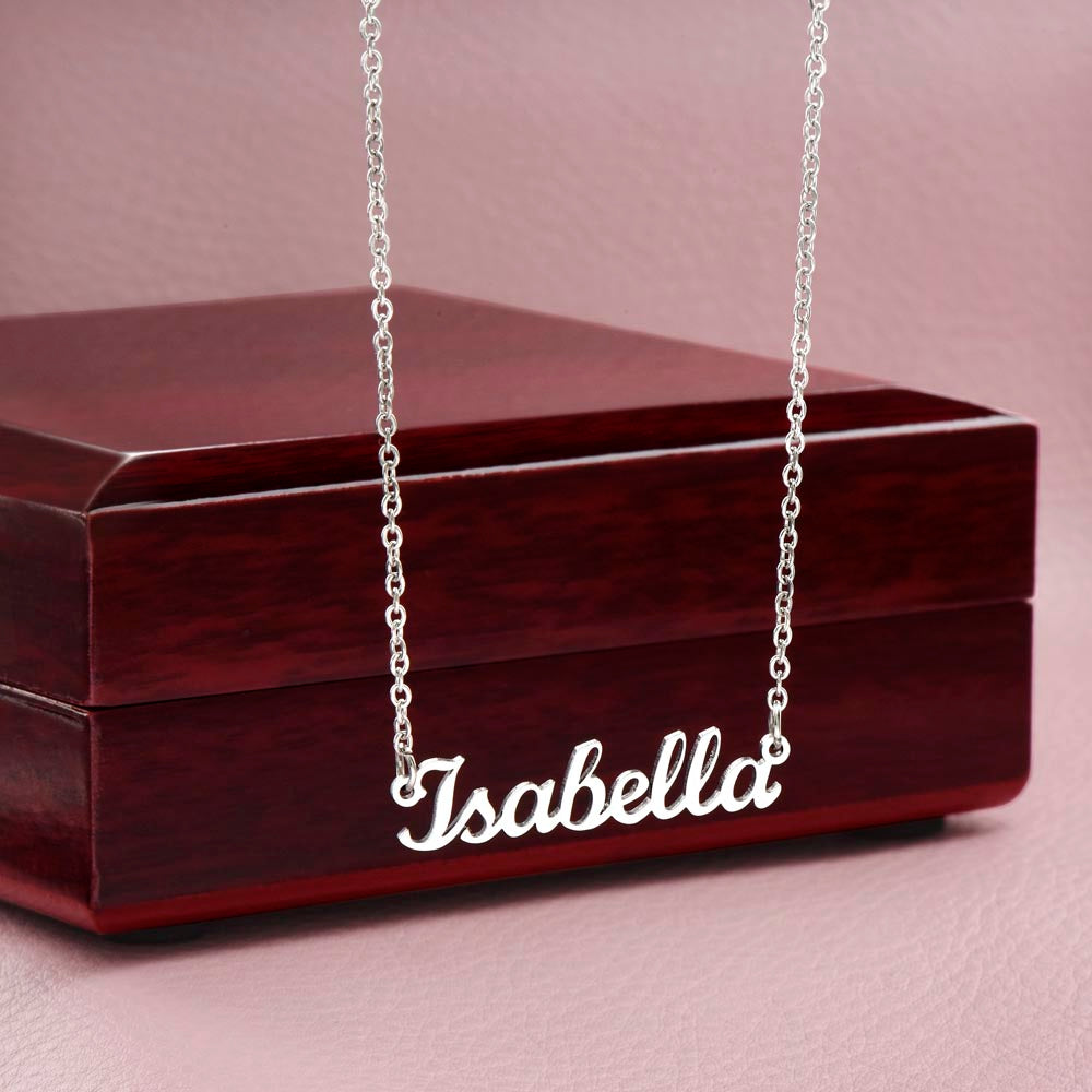 Personalized Classic Style Name Necklace – Custom Cursive Gold or Silver Gift