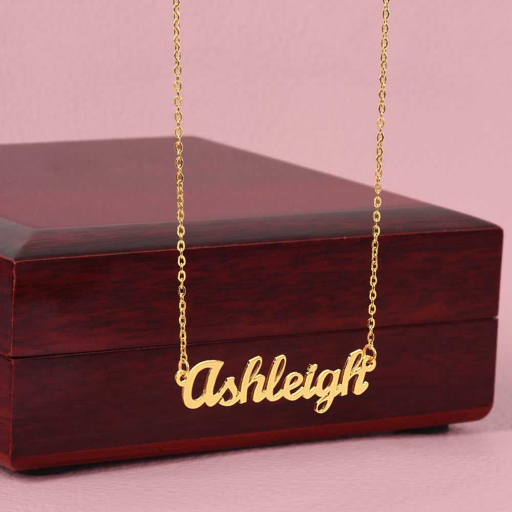 Personalized Classic Style Name Necklace – Custom Cursive Gold or Silver Gift
