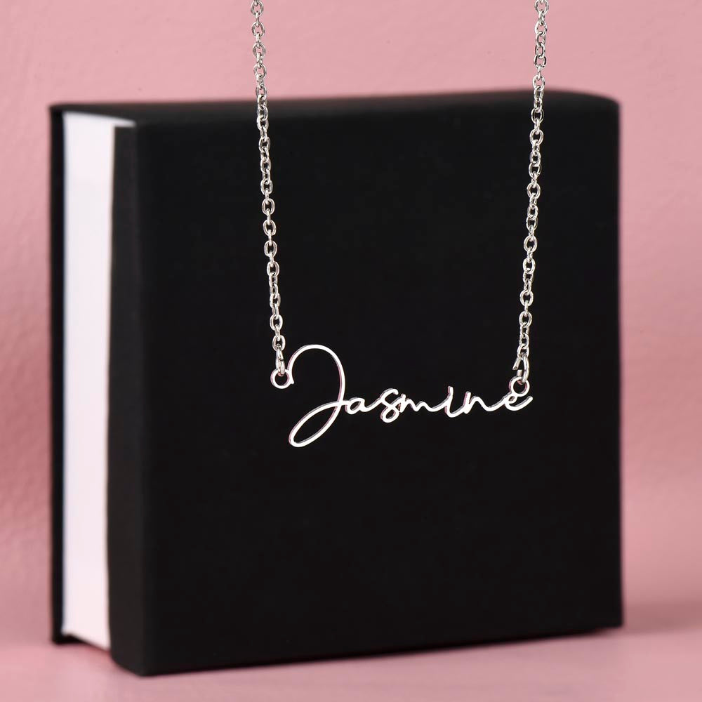 Personalized Signature Style Name Necklace – Custom Contemporary Font Gold or Silver Gift