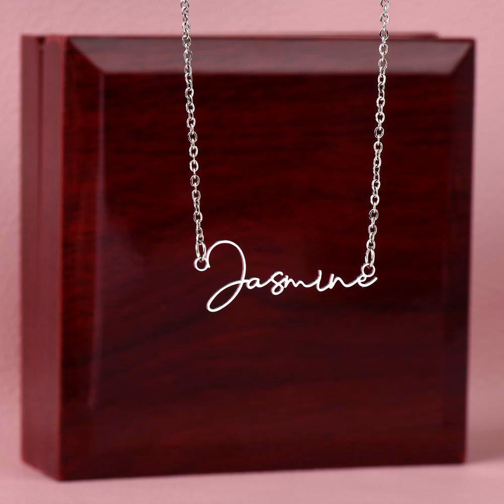 Personalized Signature Style Name Necklace – Custom Contemporary Font Gold or Silver Gift