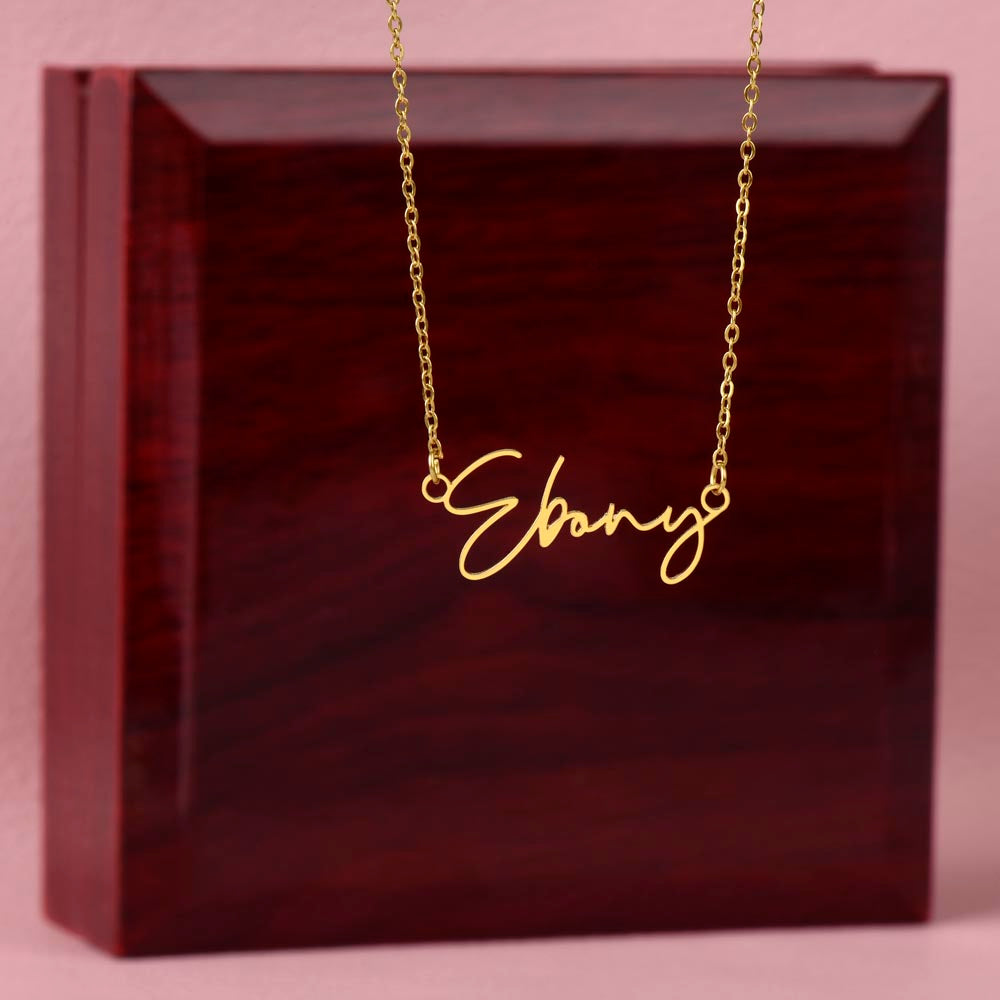 Personalized Signature Style Name Necklace – Custom Contemporary Font Gold or Silver Gift